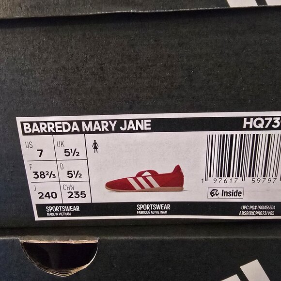 adidas Barreda Mary Jane Woman's Fashion Sneakers HQ7398 Shoes Size 7 NEW - Picture 10 of 16